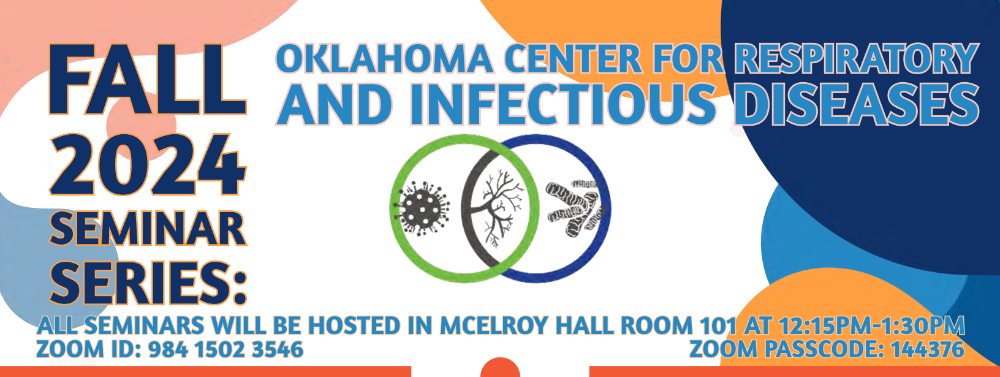 Fall 2024 Seminar Series banner. Contains the text: All seminars will be hosted in McElroy Hall Room 101 at 12:15pm-1:30pm