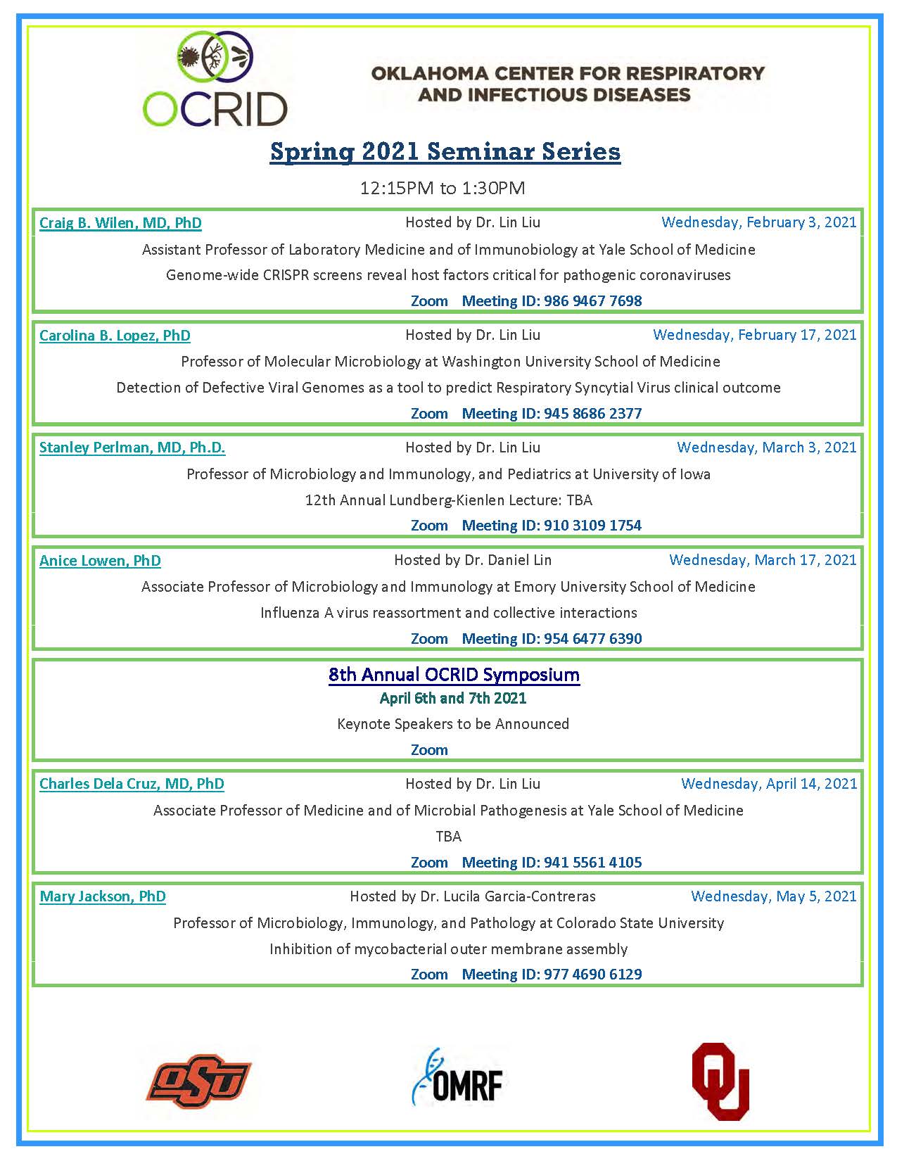 spring 21 seminar schedule